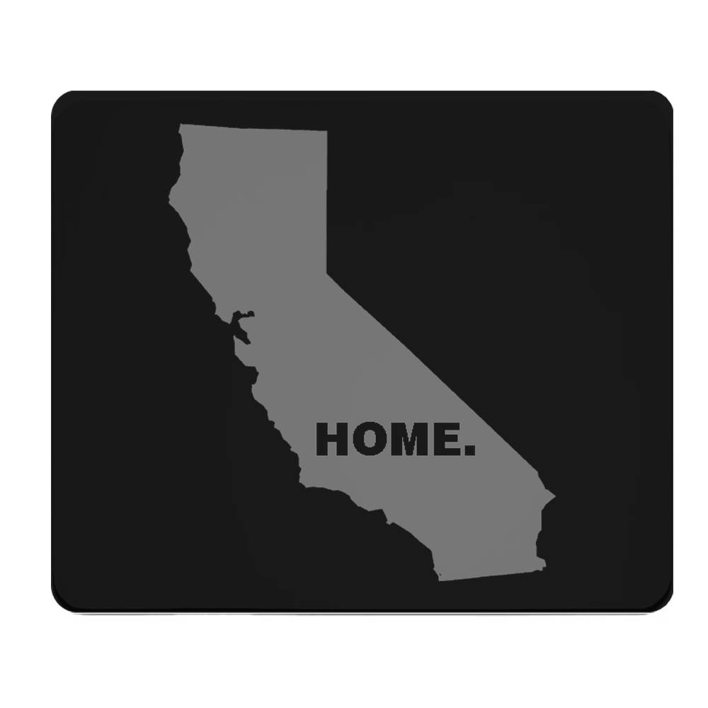 California State Outline Home Grey Thick Mouse Pad Desk