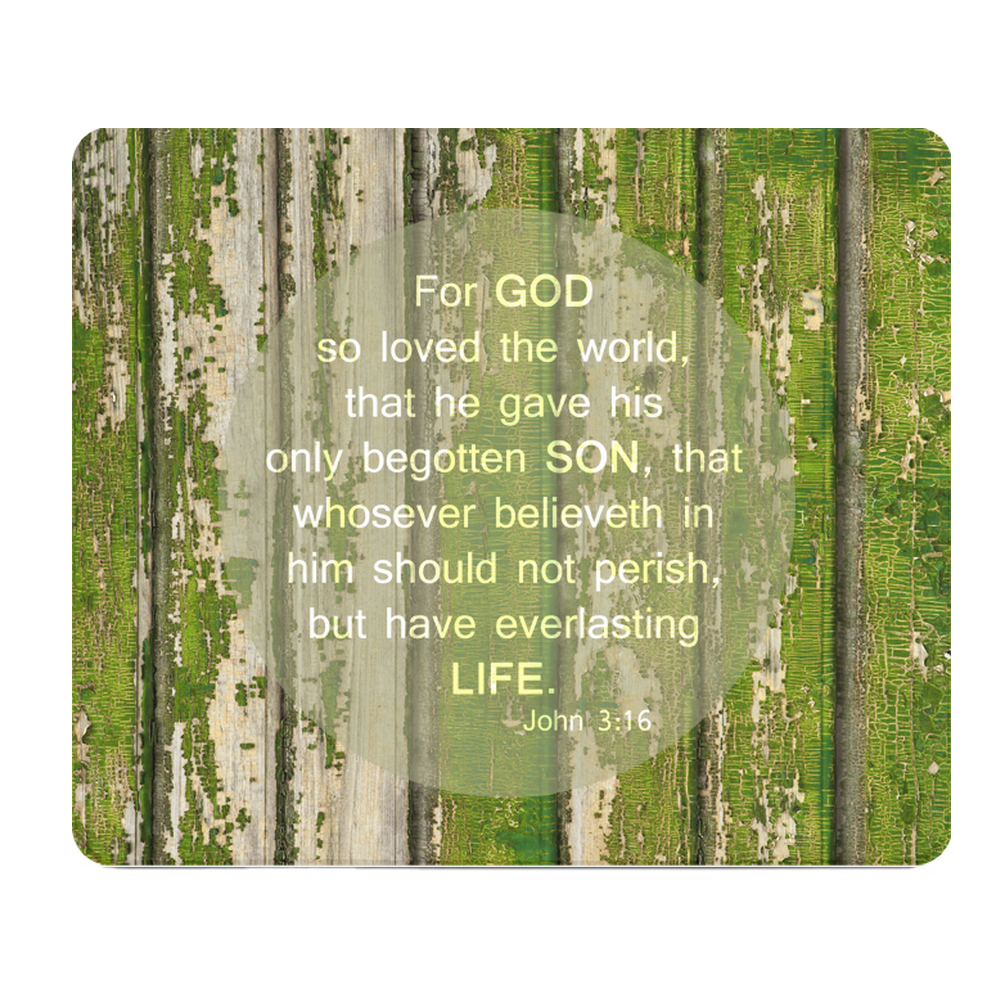 For God So Loved The World Thick Mouse Pad Bible Verse