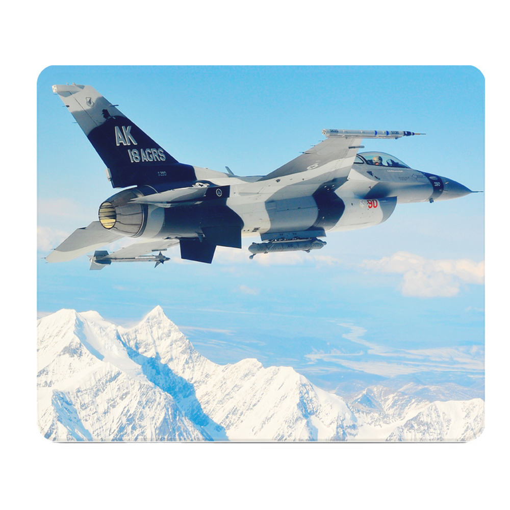F16 Over Alaska Thick Mouse Pad For Aviation Enthusiasts