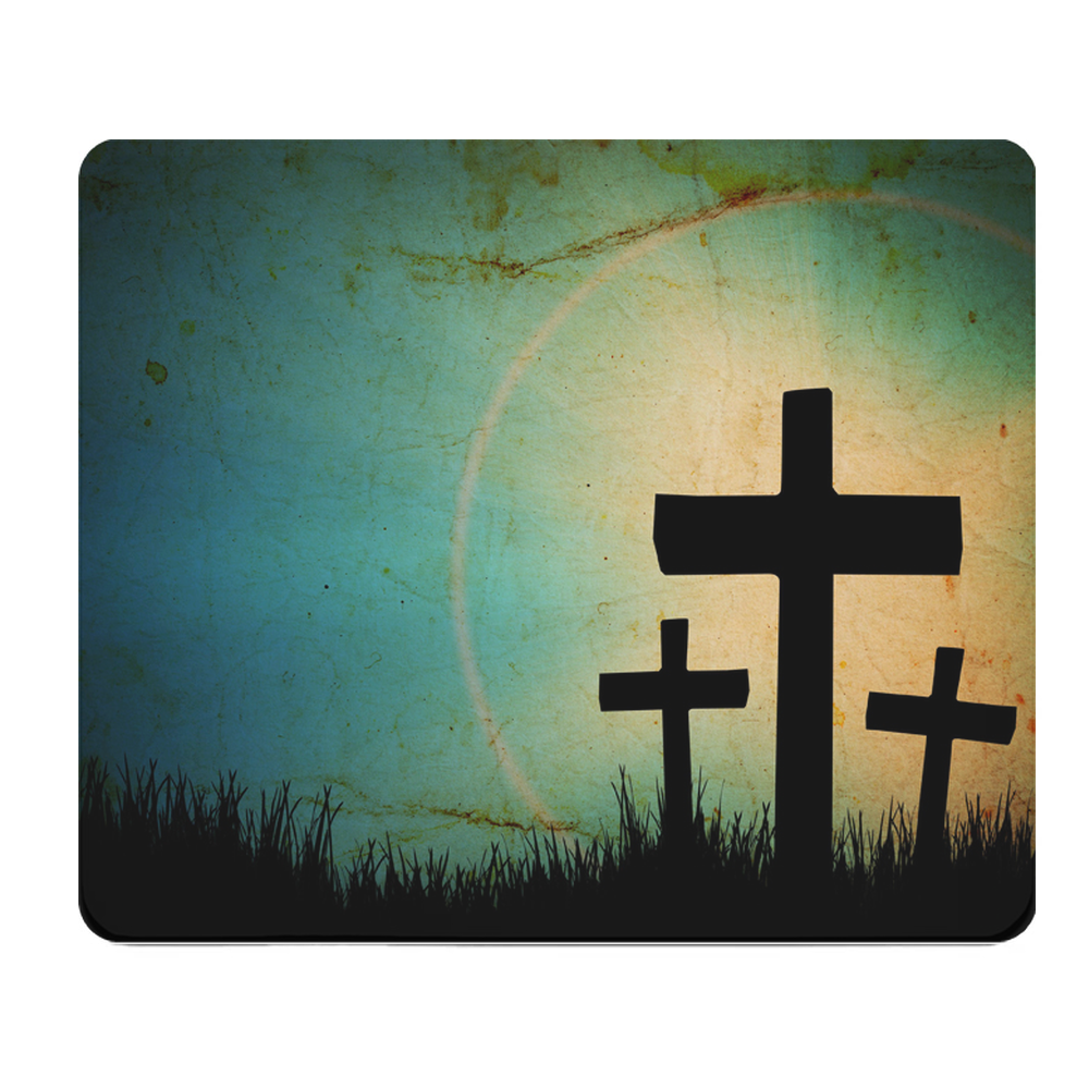 Crosses Sihlouette Thick Mouse Pad For Precision Control