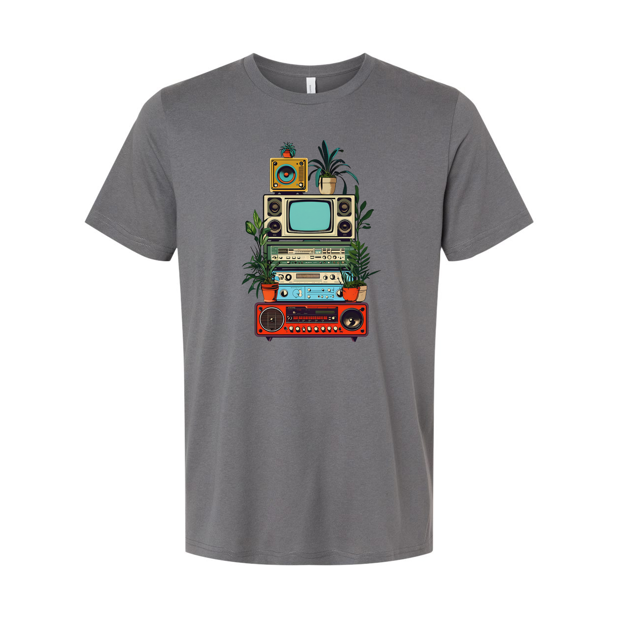 Vintage Electronics Stack Retro Unisex T Shirt Graphic Tee