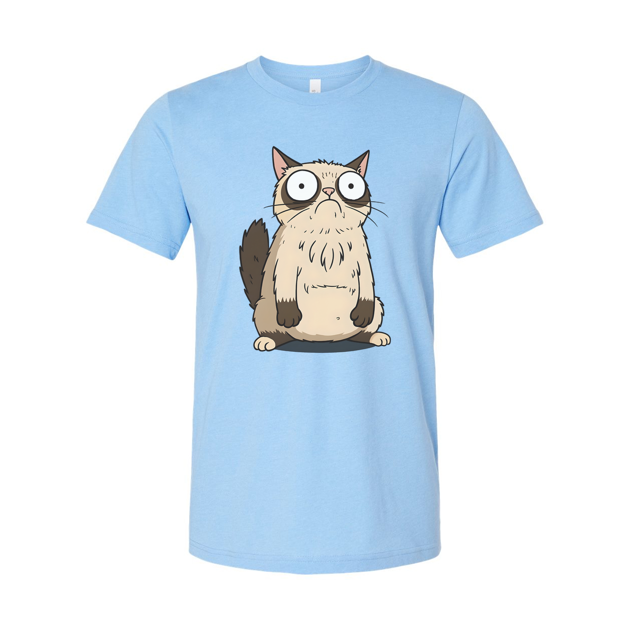 Surprised Cartoon Cat Unisex T Shirt Graphic Tee Design