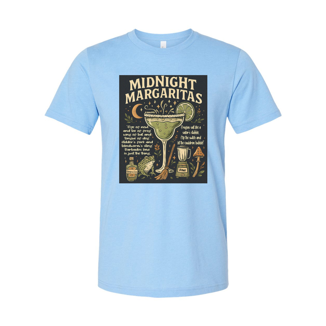 Midnight Margarita Glass Quotes Unisex T Shirt On Black