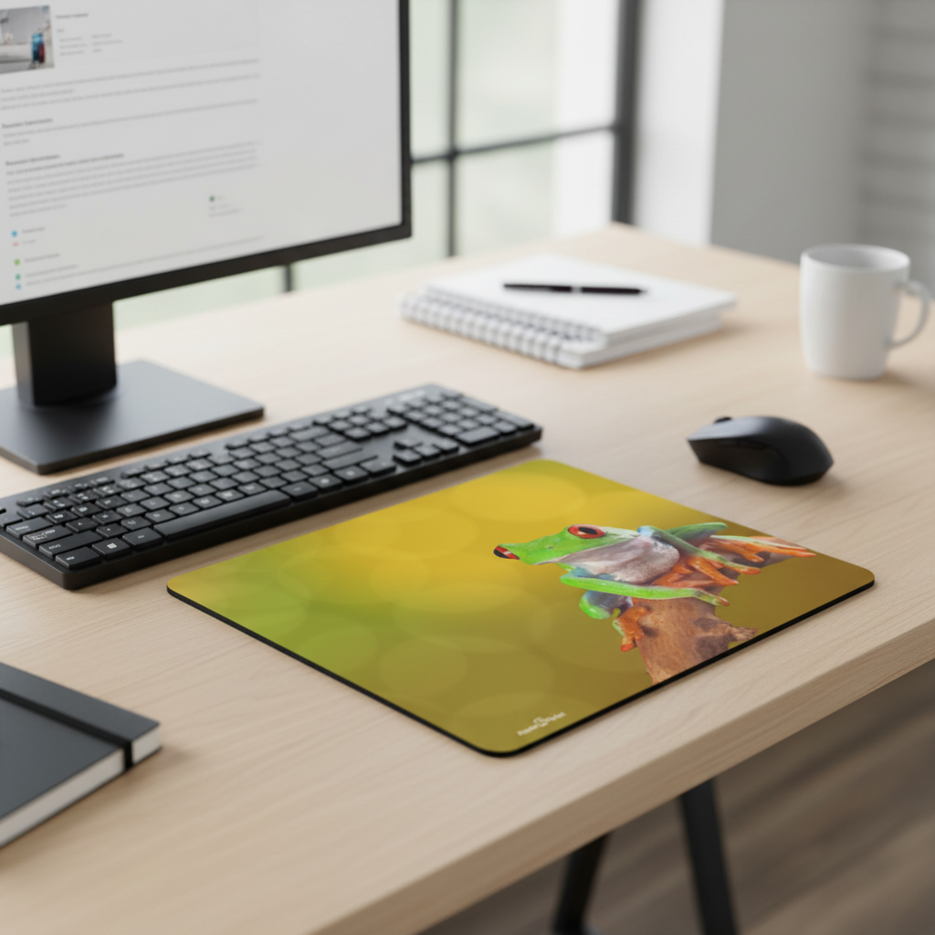 Colorfull Tree Frog Thick Mouse Pad For Desk Computer