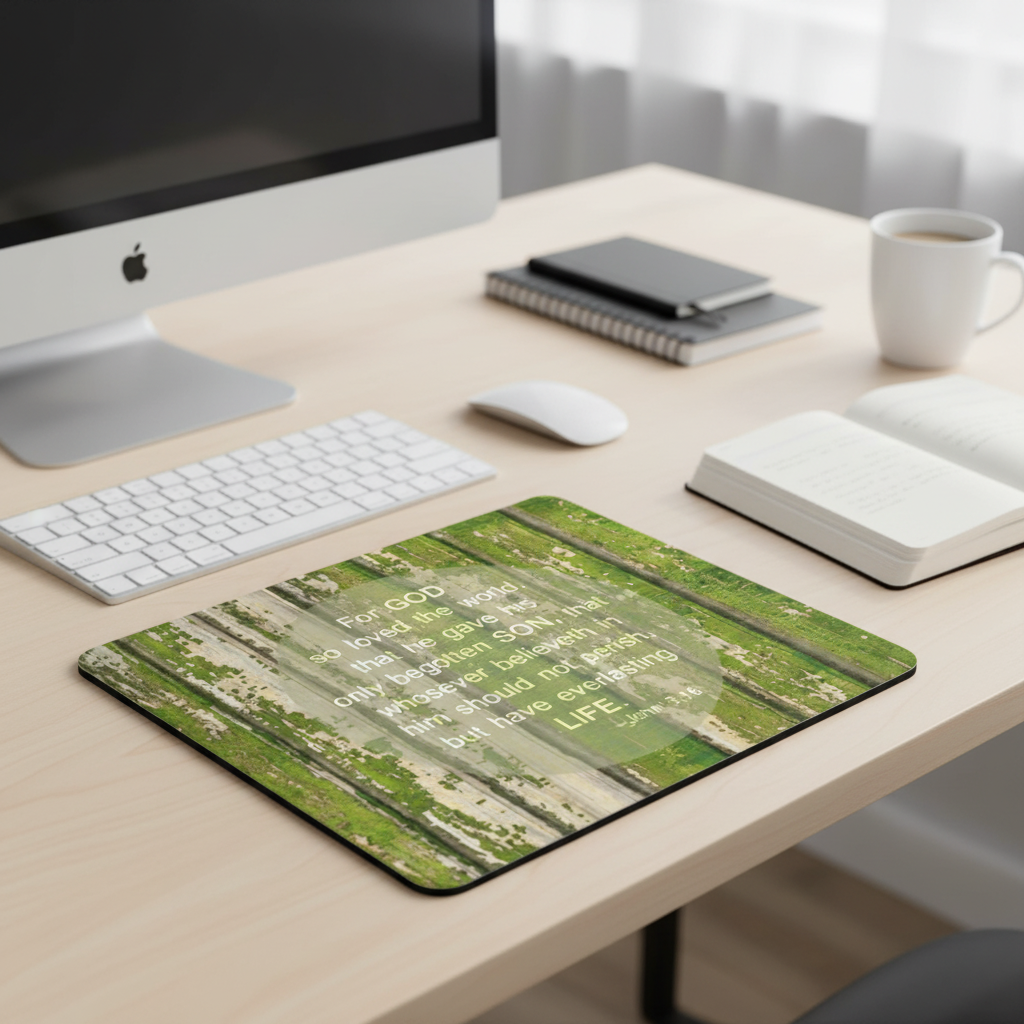 For God So Loved The World Thick Mouse Pad Bible Verse