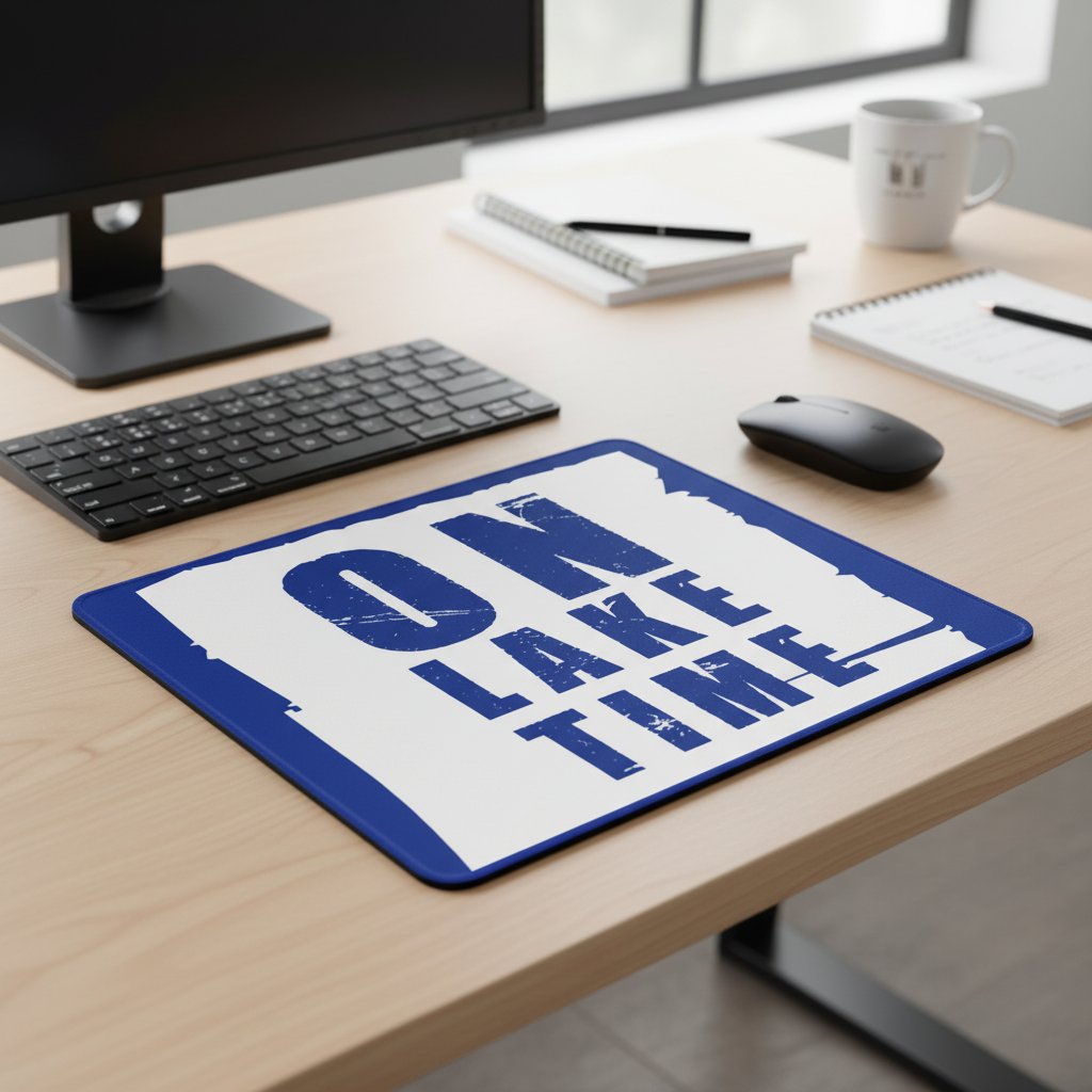 On Lake Time Thick Mouse Pad For Desk And Office Use