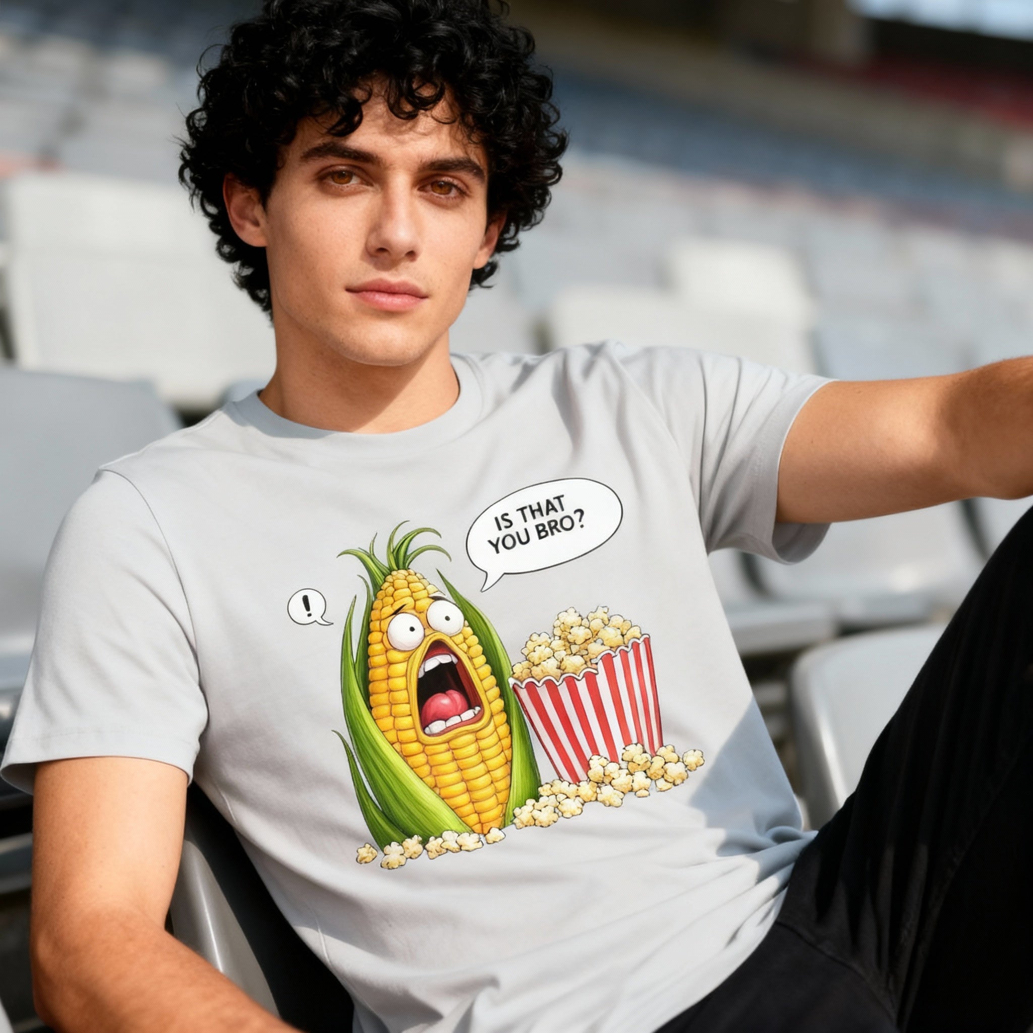 Is That You Bro Popcorn Unisex Graphic Casual Tee Shirt