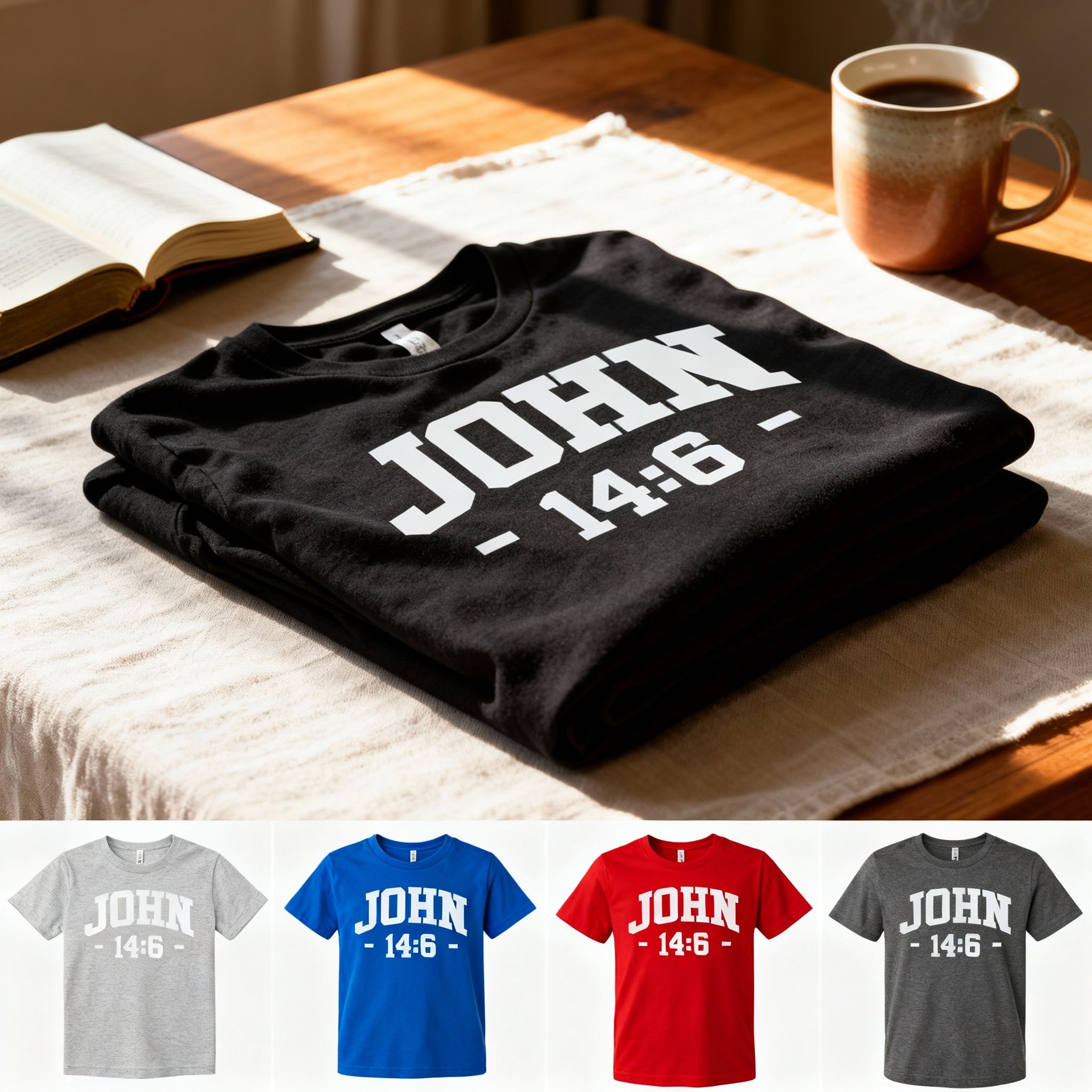 John 14:6 Bible Verse Unisex Graphic Tee For Faith And Spiritual Encouragement Everyday Wear