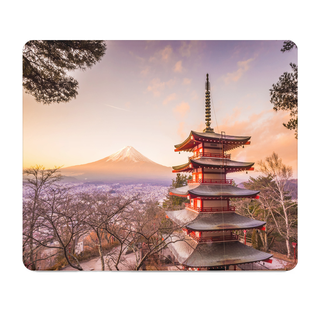 Tokyo Mount Fuji Thick Mouse Pad Scenic Pagoda View