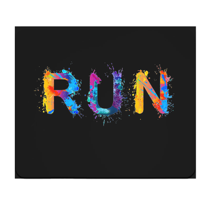 Run Paint Splattered Thick Gaming Mouse Pad Non Slip