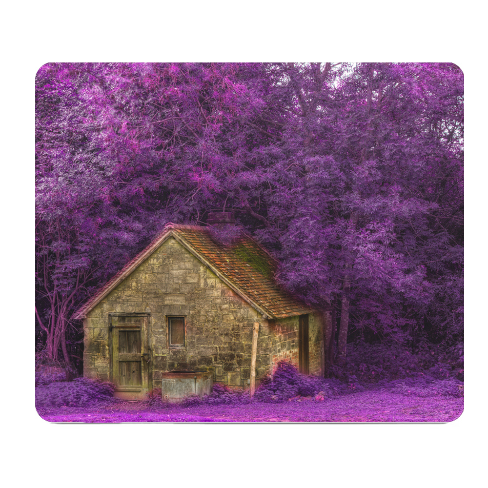 Old Stone Cabin In The Forest Autumn Thick Mouse Pad