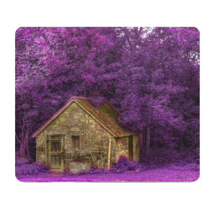 Old Stone Cabin In The Forest Autumn Thick Mouse Pad