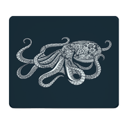Navy Octopus Drawing Thick Mouse Pad Desk Mat For Artists