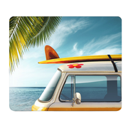 Surfboard With Retro Van Thick Mouse Pad Beach Decor