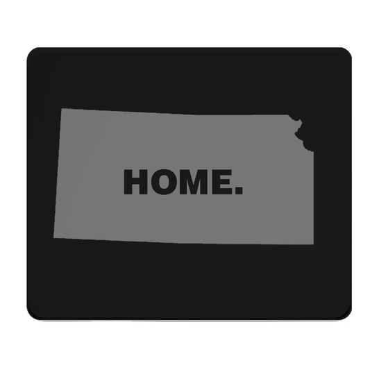 Kansas State Outline Home Grey Thick Desk Mouse Pad