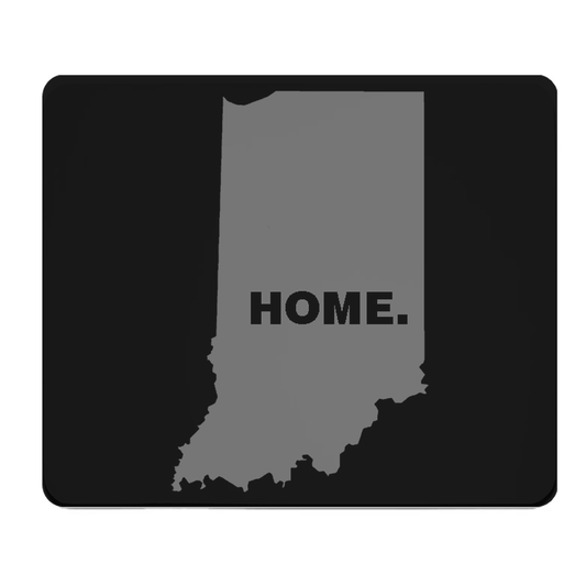Indiana State Outline Home Grey Thick Desk Mouse Pad