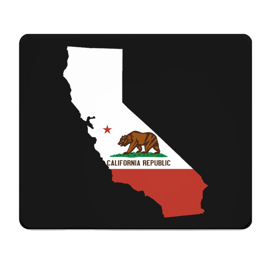 California State Outline Thick Mouse Pad Colorful Map Art