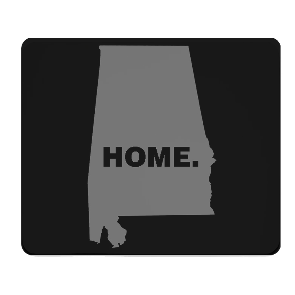 Alabama State Outline Home Grey Thick Mouse Pad Desk