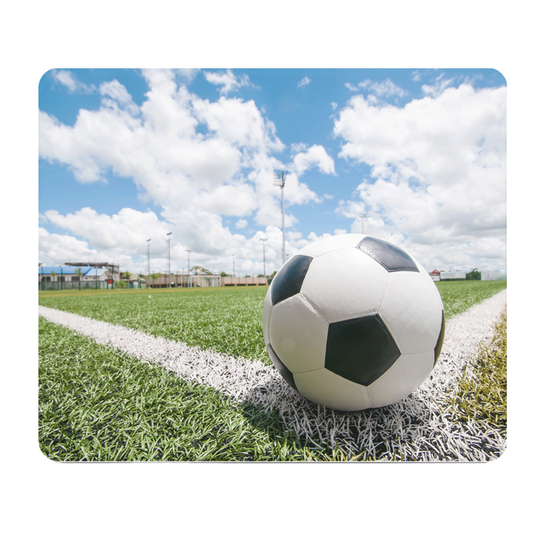 Soccer Ball on Field Thick Mouse Pad for Desk Comfort