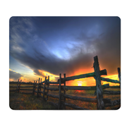 Rustic Fence Sunset Thick Mouse Pad Desk Mat Comfort