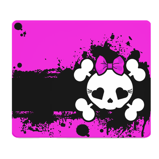 Purple Girlie Skull Thick Mouse Pad For Gamers Desk