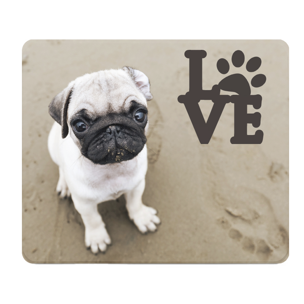 Pug Love Thick Mouse Pad Cushion Desk Mat For Pug Lovers