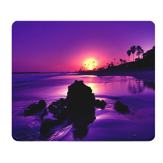 Palm Beach Sunset Thick Mouse Pad Desk Mat For Comfort