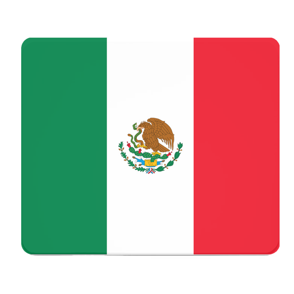 Mexico Flag Thick Mouse Pad Cushioned Desk Mat For Office