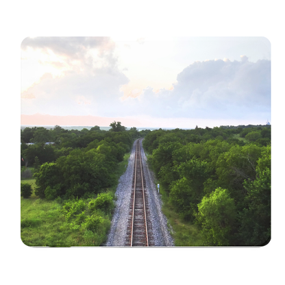 Lonely Train Tracks Thick Mouse Pad Cushioned Desk Mat