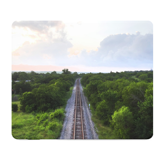 Lonely Train Tracks Thick Mouse Pad Cushioned Desk Mat