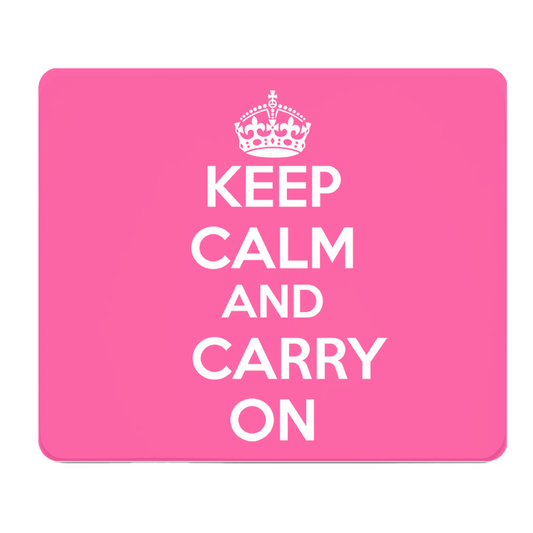 Keep Calm Pink Thick Cushioned Mouse Pad Carry On Desk Mat