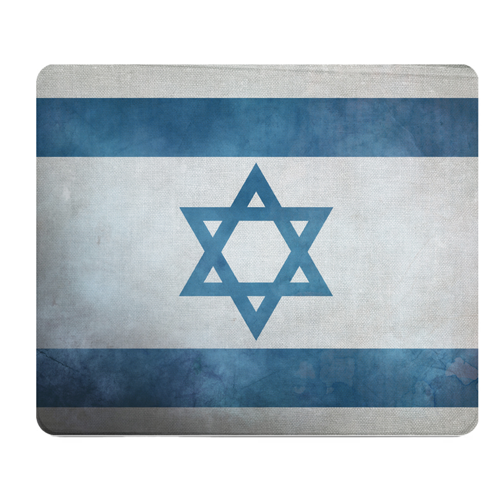 Israeli Grunge Flag Thick Mouse Pad With Wrist Rest