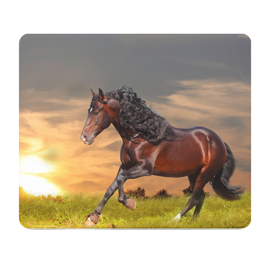 Horse At Sunset Thick Mouse Pad For Comfortable Desk Work