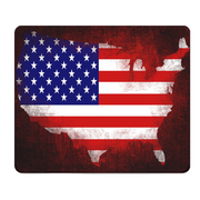 Grunge USA Flag Outline Thick Mouse Pad Oversized Desk Mat