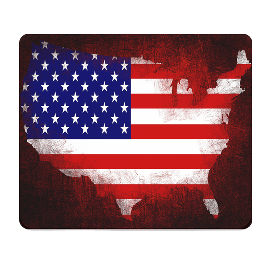 Grunge USA Flag Outline Thick Mouse Pad Oversized Desk Mat