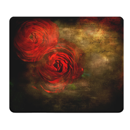 Grunge Roses Thick Mouse Pad Vintage Dark Aesthetic