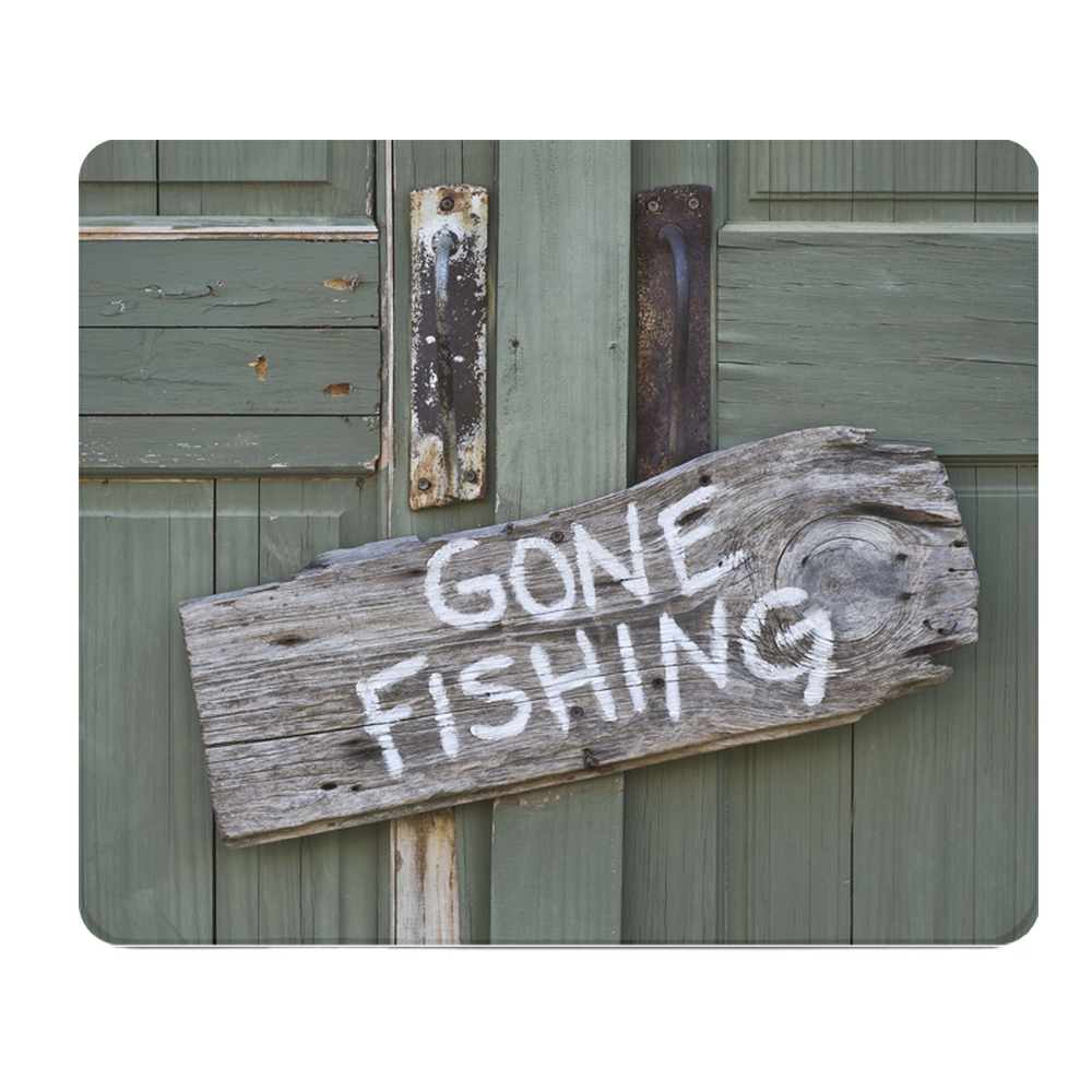 Gone Fishing Thick Mouse Pad Cushioned Desk Pad Accessory