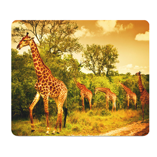 Family Of Giraffes Thick Mouse Pad For Stylish Desk Setup