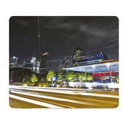 Downtown Dallas Night Cityscape Thick Mouse Pad For Desk