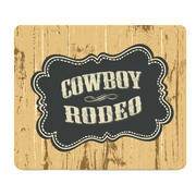 Cowboy Redeo Thick Leather Mouse Pad Rustic Vintage
