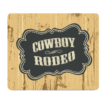 Cowboy Redeo Thick Leather Mouse Pad Rustic Vintage