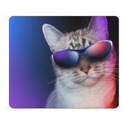Cool Cat In Shades Thick Mouse Pad Gamers Desk Accessory