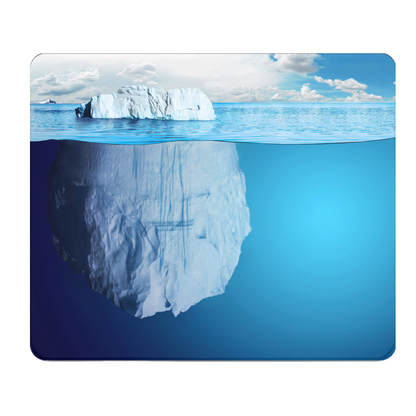 Clear Blue Iceberg Thick Gaming Mouse Pad For Desk