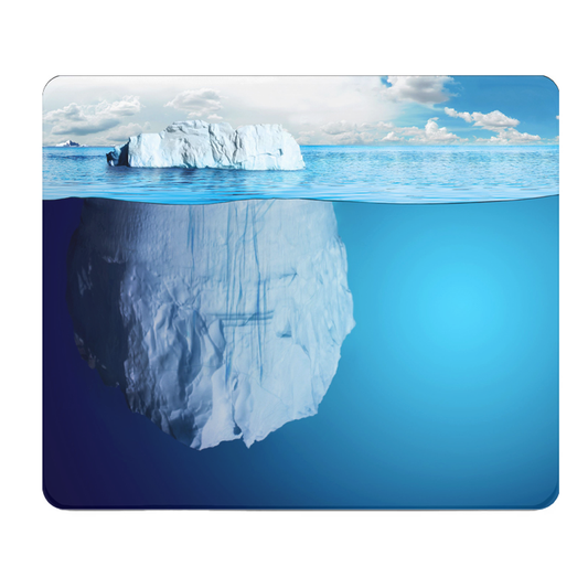 Clear Blue Iceberg Thick Gaming Mouse Pad For Desk