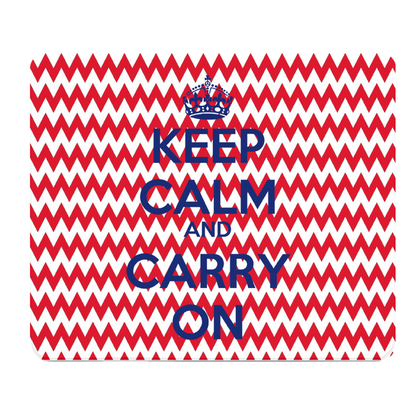 Chevron Keep Calm And Carry On Thick Mouse Pad Desk Pad