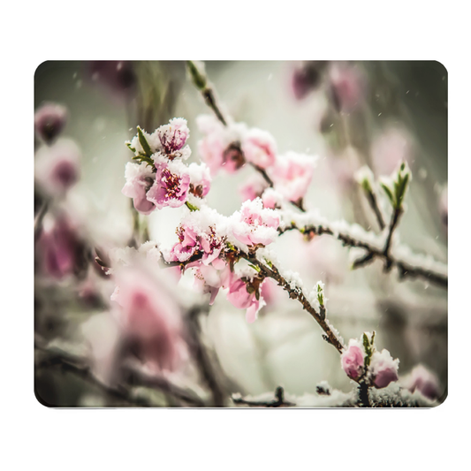 Cherry Blossom Snow Thick Mouse Pad Desk Mat Accessory
