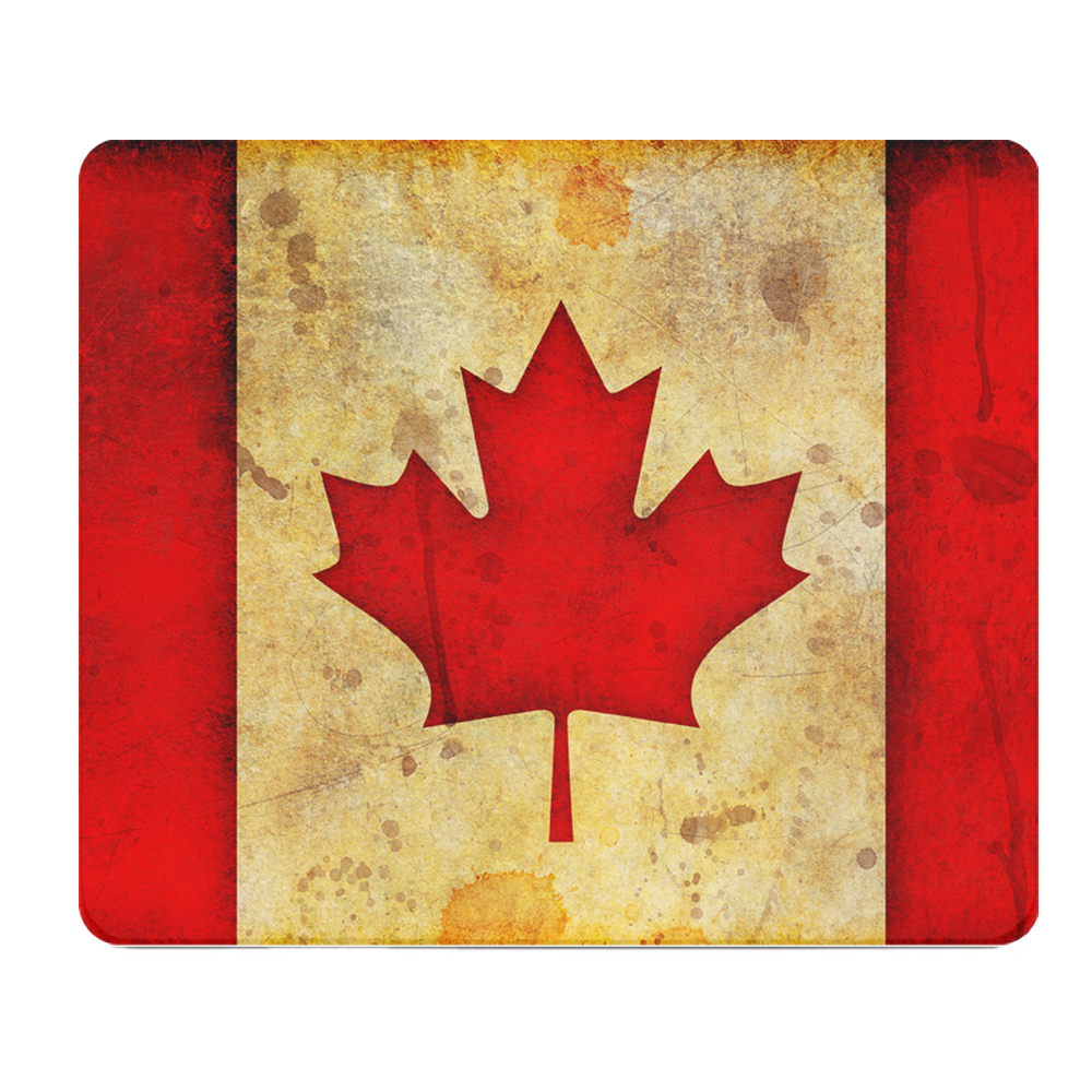Canada Grunge Flag Thick Mouse Pad Desk Mat Non Slip