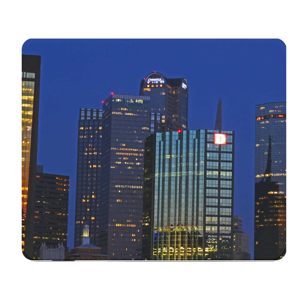 Big D Downtown Dallas Texas Thick City Skyline Mouse Pad