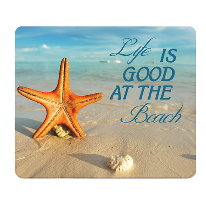 Beach Life Is Good Thick Mouse Pad for Desk Cushion