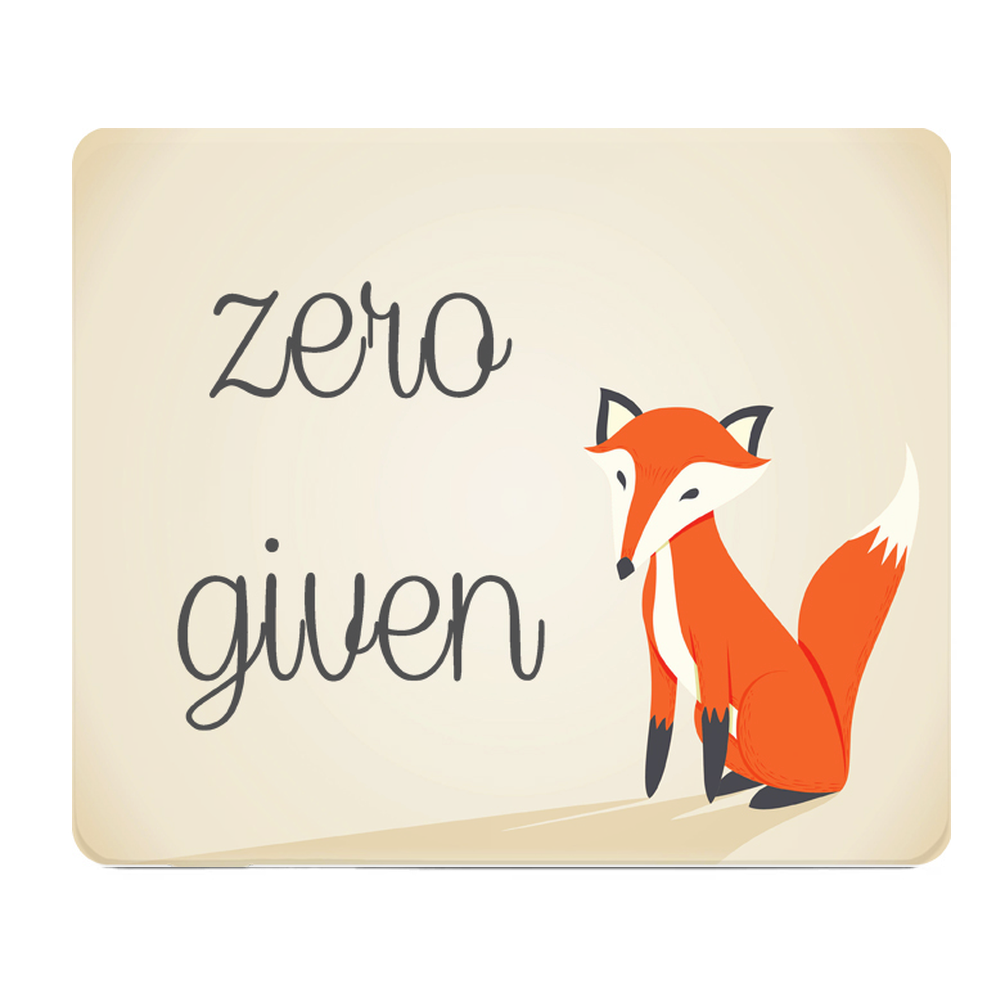 Zero Fox Given Thick Mouse Pad For Desk And Home Office